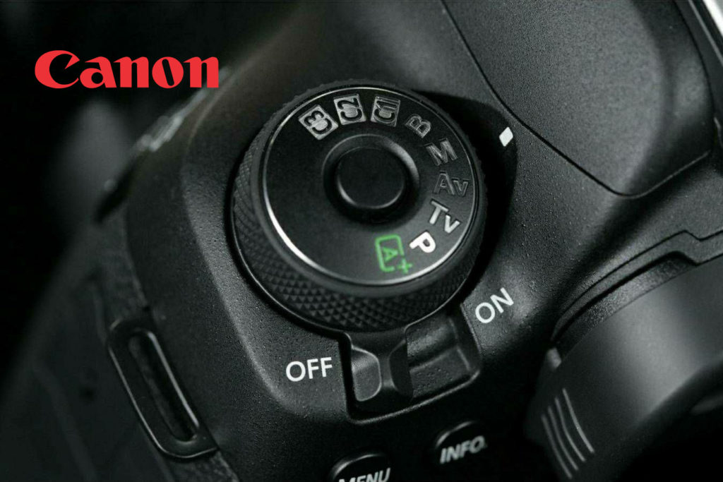 Canon Camera 5D Mark 4 DSLR With the mode dial which has the custom settings C1, C2, C3 modes