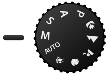 Manual mode dial on the top of the camera or the M Mode