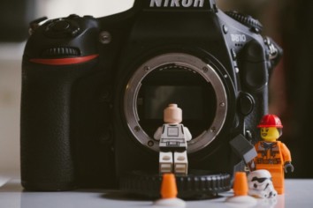 Lego figures with a Nikon D810 DSLR camera body