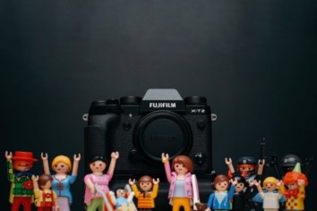 Fujifilm Camera with some lego figures near it